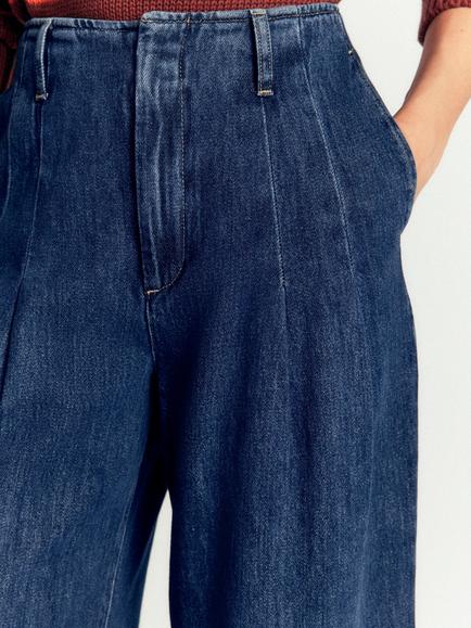 Boden High Rise Wide Leg Jeans, Blue - view 2, Blue