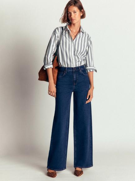 Boden High Rise Wide Leg Jeans, Indigo Rinse, Indigo Rinse