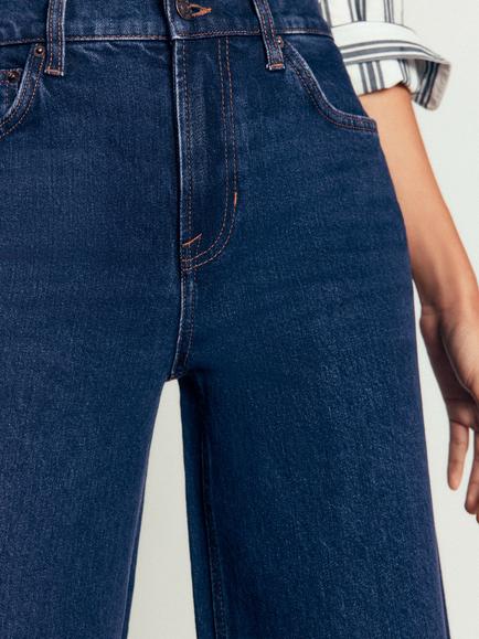 Boden High Rise Wide Leg Jeans, Indigo Rinse - view 2, Indigo Rinse