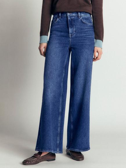 Boden High Rise Wide Leg Jeans, Mid Vintage, Mid Vintage