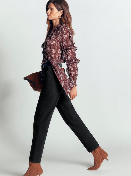 Boden Tapered Leg Jeans, Washed Black - view 2, Washed Black