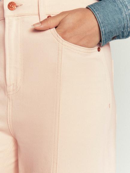Boden Denim Wide Leg Culottes, Ecru - view 2, Ecru