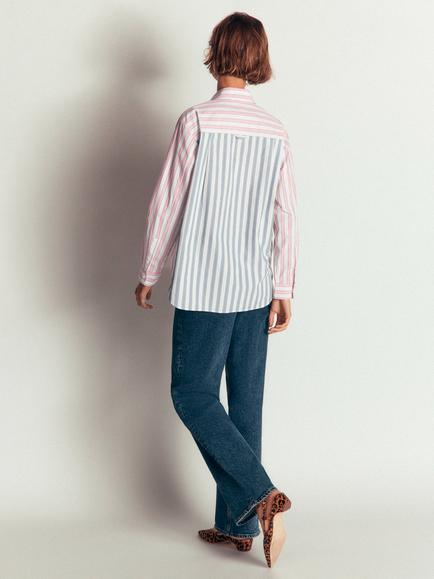 Boden Amara Sienna Striped Shirt, Pink/Blue - view 2, Pink/Blue