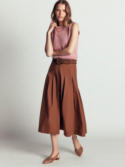 Boden A-Line Midi Skirt, Raw Umber, Raw Umber