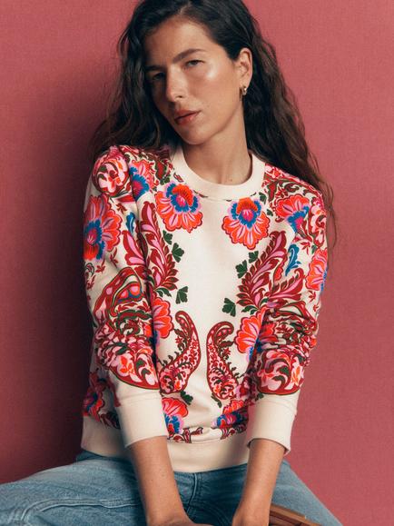 Boden Rosa Printed Sweatshirt, Multi, Multi