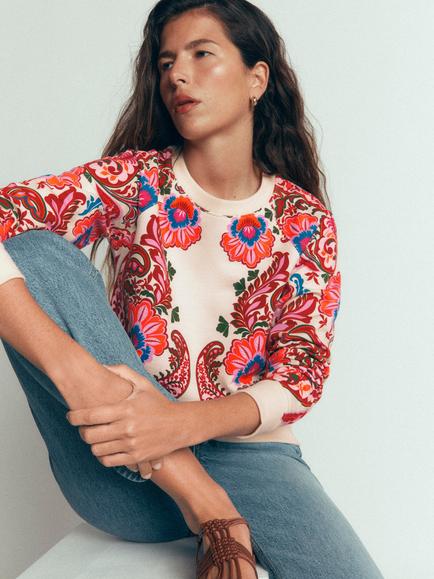 Boden Rosa Printed Sweatshirt, Multi - view 2, Multi