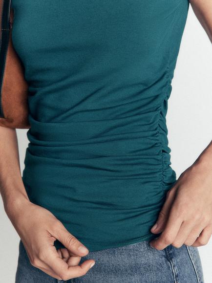 Boden Tia Sleeveless Top containing TENCEL™ Modal, Midnight Teal - view 2, Midnight Teal