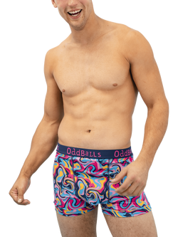 OddBalls Mixed Patterned Cotton Blend Boxers, Pack of 3, Multi - view 2, Multi
