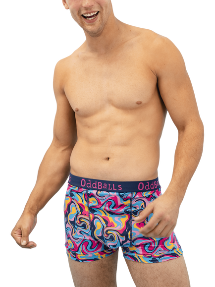 OddBalls Mixed Patterned Cotton Blend Boxers, Pack of 3, Multi - view 2, Multi