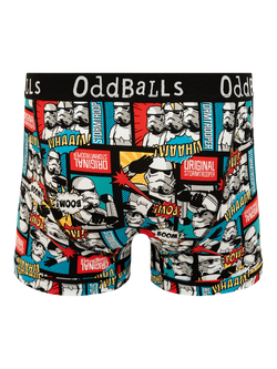 OddBalls Stormtrooper Comic Cotton Blend Boxers, Multi - view 2, Multi
