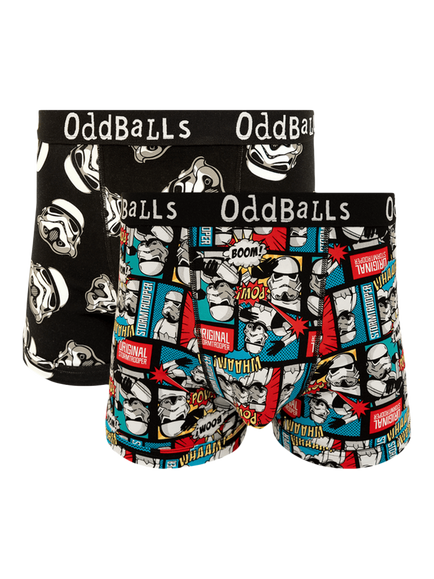 OddBalls Stormtrooper Cotton Blend Boxers, Pack of 2, Multi, Multi