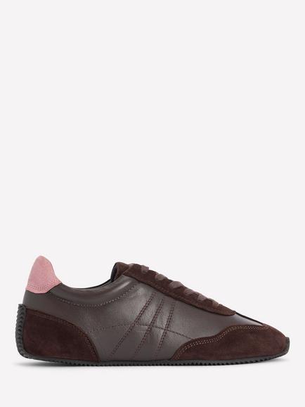 Boden Delphine Slim Suede Trainers, Chocolate, Chocolate