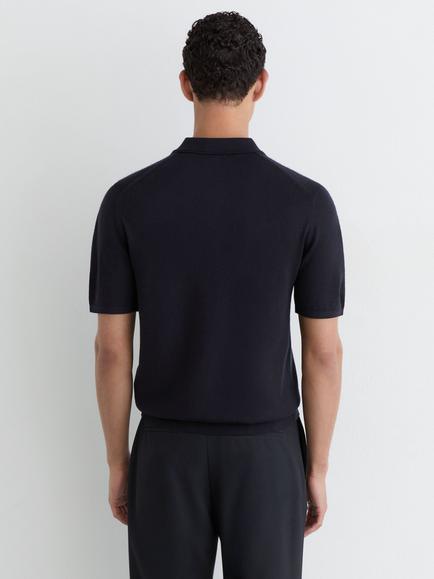 Reiss Drayton Pure Wool Short Sleeve Shirt - view 2, Navy
