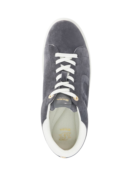 Dune London Eden Suede Chunky Trainers, Dark Grey - view 2, Dark Grey
