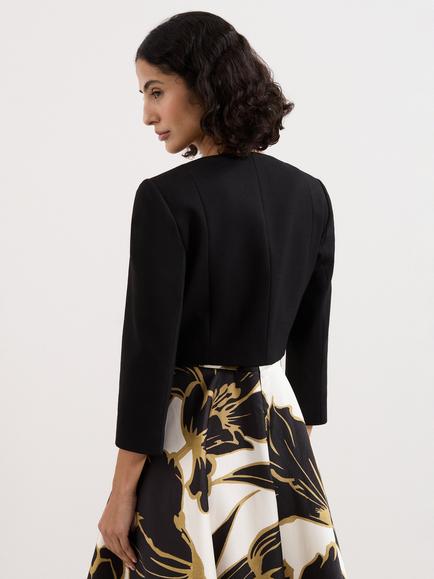 Phase Eight Miranda Square Neck Jacket, Black - view 2, Black