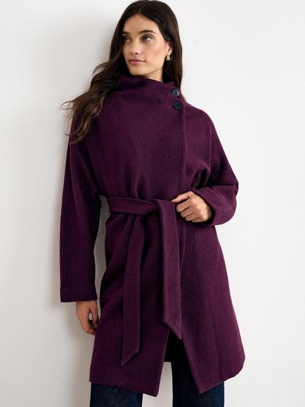 Phase Eight Jennifer Knit Coat, Purple, Purple