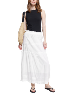 ICHI Ihvoilana Lace Maxi Skirt, Cloud Dancer, Cloud Dancer
