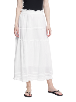 ICHI Ihvoilana Lace Maxi Skirt, Cloud Dancer - view 2, Cloud Dancer