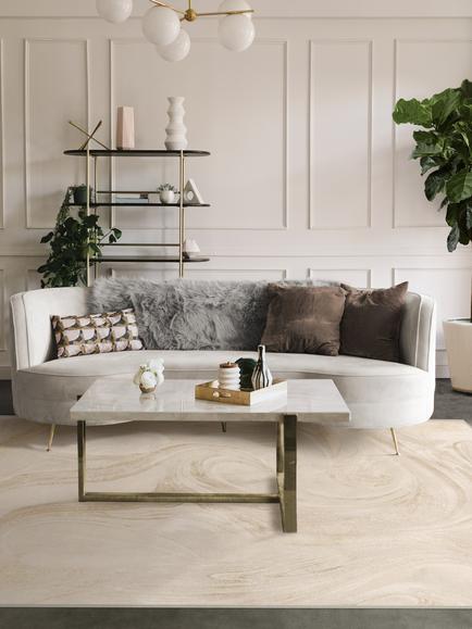 Ruggable Marble Golden Rug, Ivory - view 2, Ivory