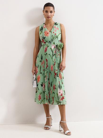 Phase Eight Petite Simara Floral Petite Dress, Green, Green