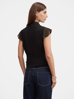 Forever New Eden Keyhole Blouse, Black - view 2, Black