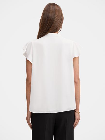 Forever New Jennie Trim Detail Blouse, Porcelain - view 2, Porcelain