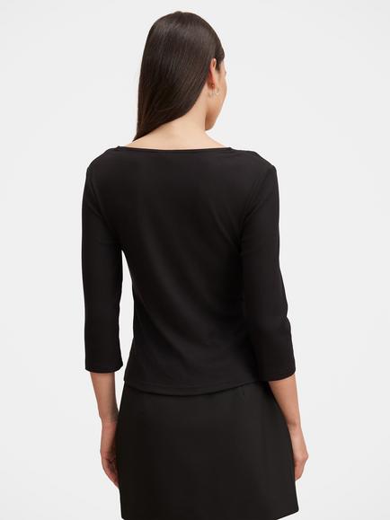 Forever New Selena Lace Trim Top, Black - view 2, Black