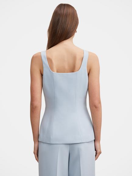 Forever New Lee Square Neck Waistcoat, Sky Blue - view 2, Sky Blue