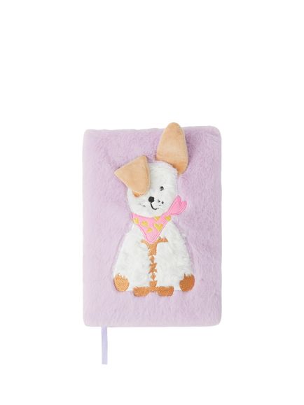Angels by Accessorize Kids' Fluffy Puppy Notebook, Lilac, Lilac