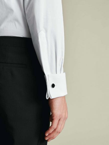 Charles Tyrwhitt Slim Fit Bib Front Cotton Evening Shirt, White - view 2, White