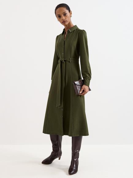 Phase Eight Avenly Button Down Shirt Dress, Green, Green