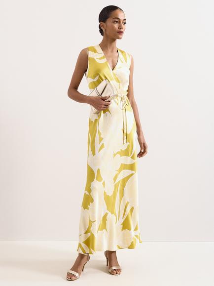 Phase Eight Paula Floral Print Maxi Dress, Yellow, Yellow