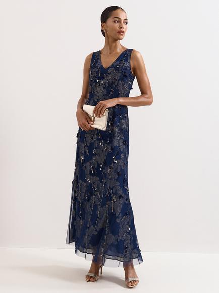Phase Eight Collection 8 Romita Embellished Maxi Dress, Blue, Blue