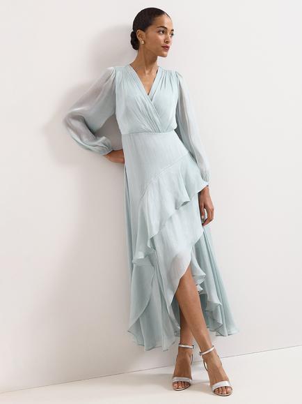 Phase Eight Sylvie Asymmetrical Hem Maxi Dress, Pale Blue, Pale Blue