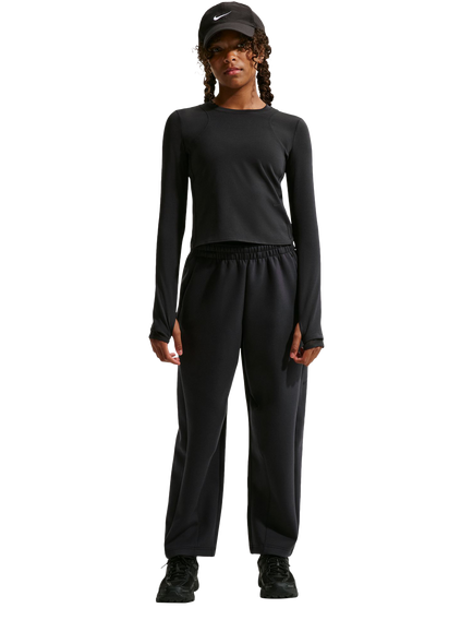 Nike Kids' MAVN Dri-FIT Ribbed Long Sleeve Top, Black, Black