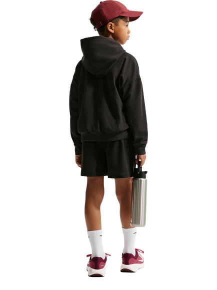 Nike Kids' Pro Dri-FIT Fleece Pullover Hoodie, Black/White - view 2, Black/White