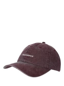 New Balance 6 Panel Linear Logo Hat, Mulled Wine, Mulled Wine