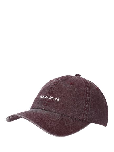 New Balance 6 Panel Linear Logo Hat, Mulled Wine, Mulled Wine