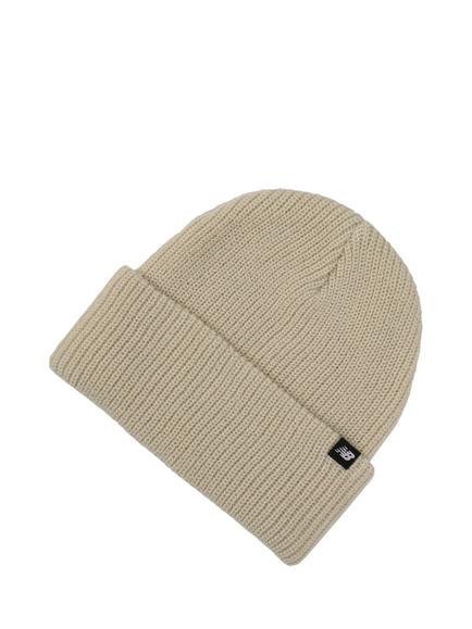 New Balance Ribbed Knit Beanie, Timberwolf