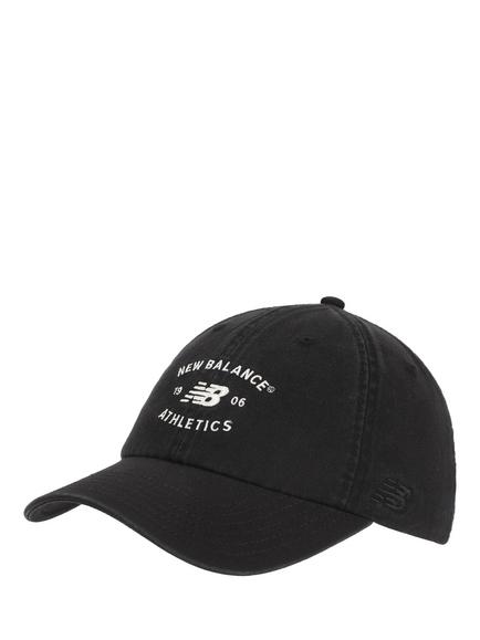 New Balance 6 Panel Athletics Cap, Black, Black