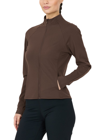 Athlecia Women's Emarri Full Zip Training Jacket, Chocolate Torte