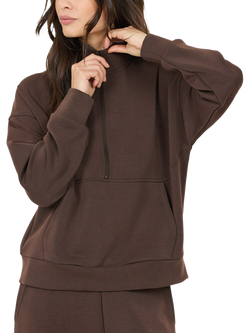 Athlecia Jillnana Half Zip Sweatshirt, Chocolate Torte