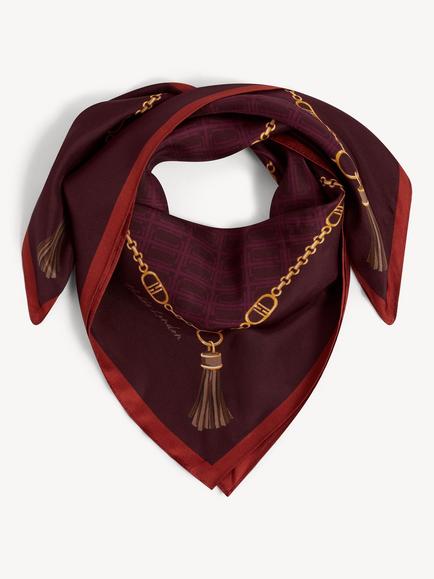 Hobbs Amy Silk Square Scarf, Purple, Purple