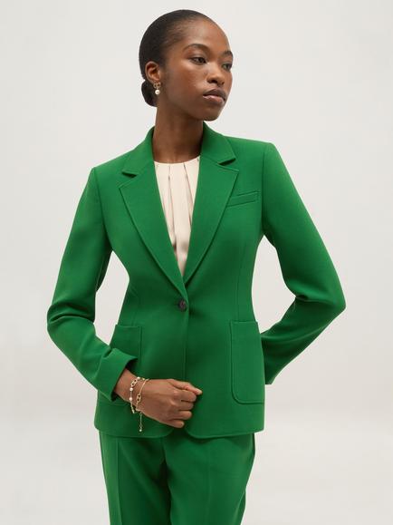 Hobbs Haley Single Breasted Blazer, Green, Green