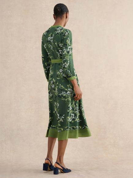 Hobbs Thea Dress, Green - view 2, Green