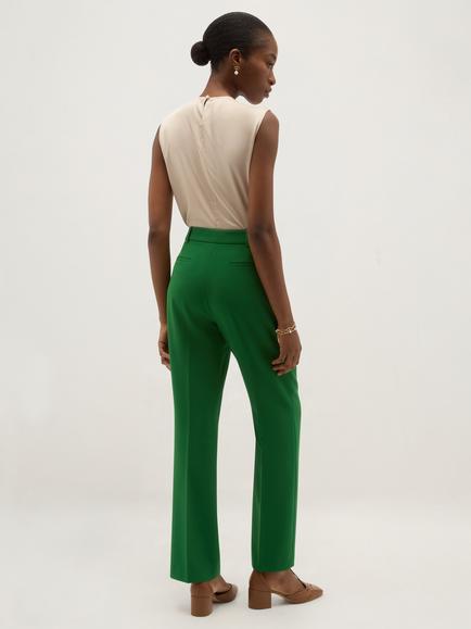 Hobbs Petite Haley Tailored Trousers, Green - view 2, Green