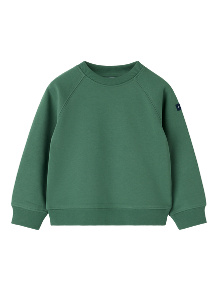Polarn O. Pyret Kids' Cotton Crew Neck Sweatshirt, Green