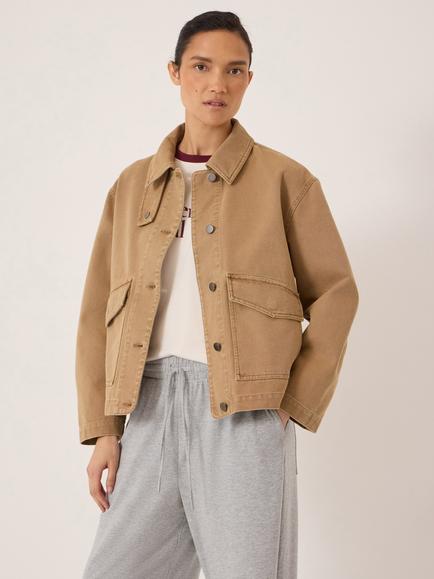 HUSH Elara Utility Jacket, Stone Brown, Stone Brown