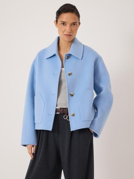 HUSH Pure Wool Jacket, Sky Blue, Sky Blue