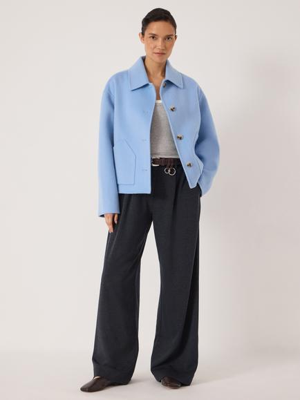 HUSH Pure Wool Jacket, Sky Blue - view 2, Sky Blue